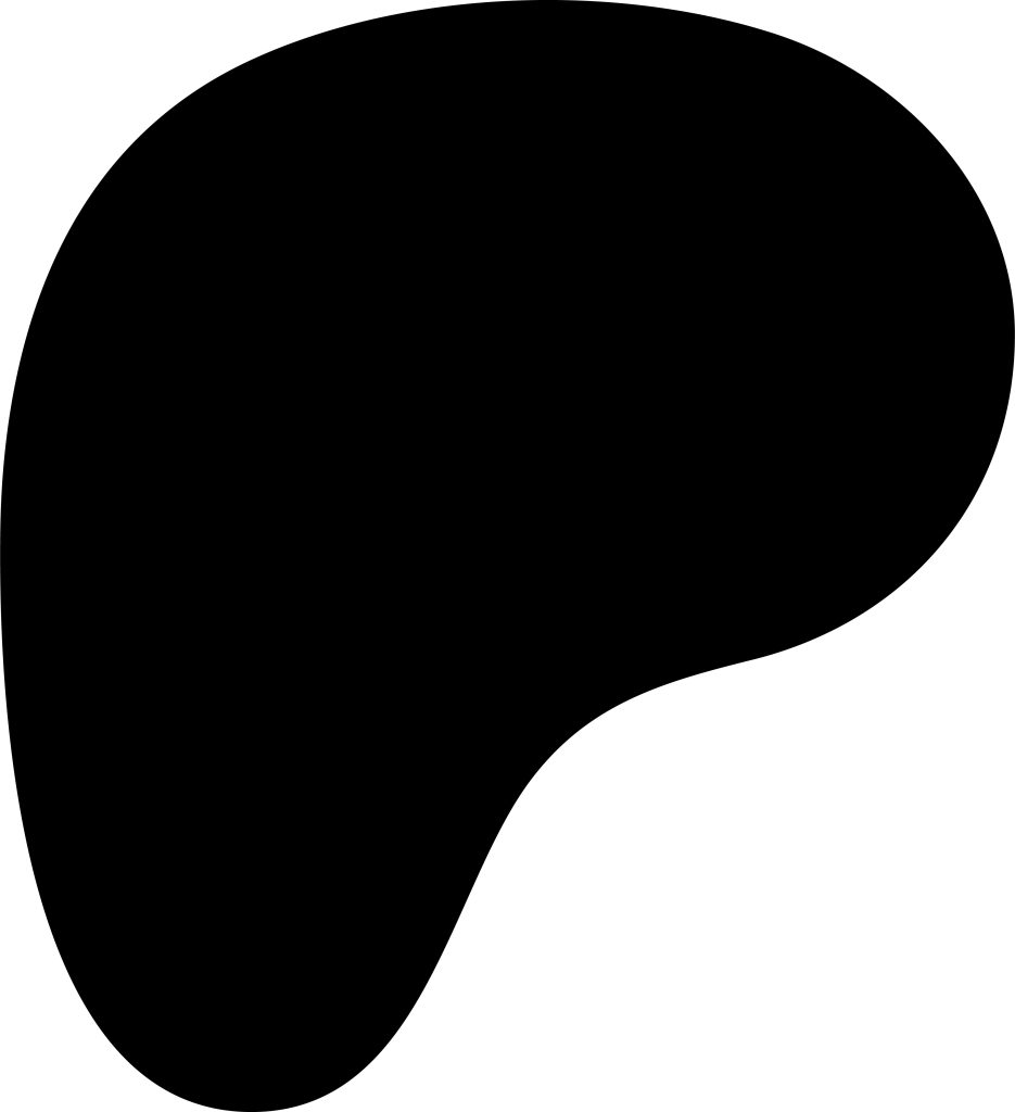 Patreon's logo, a black filled-in letter P with soft edges.