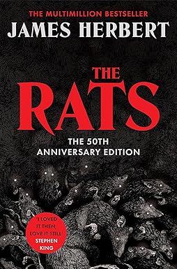 A black background along the top, and a horde of rats along the bottom half.