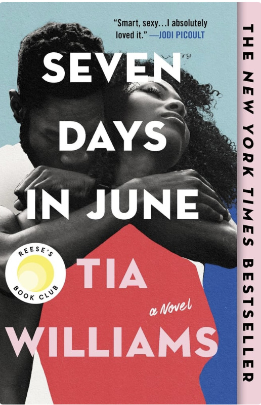 Photographic cover of a man and woman embracing, their bodies forming abstract shapes. Bold white and pink text displays the title and author name. A Reese’s Book Club sticker appears on the left.