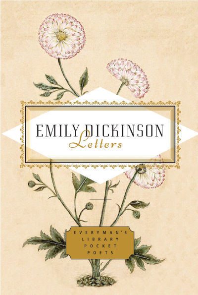 Book cover of "Emily Dickinson: Letters" by Emily Dickinson. Features delicate pink flowers and elegant typography on a cream background.