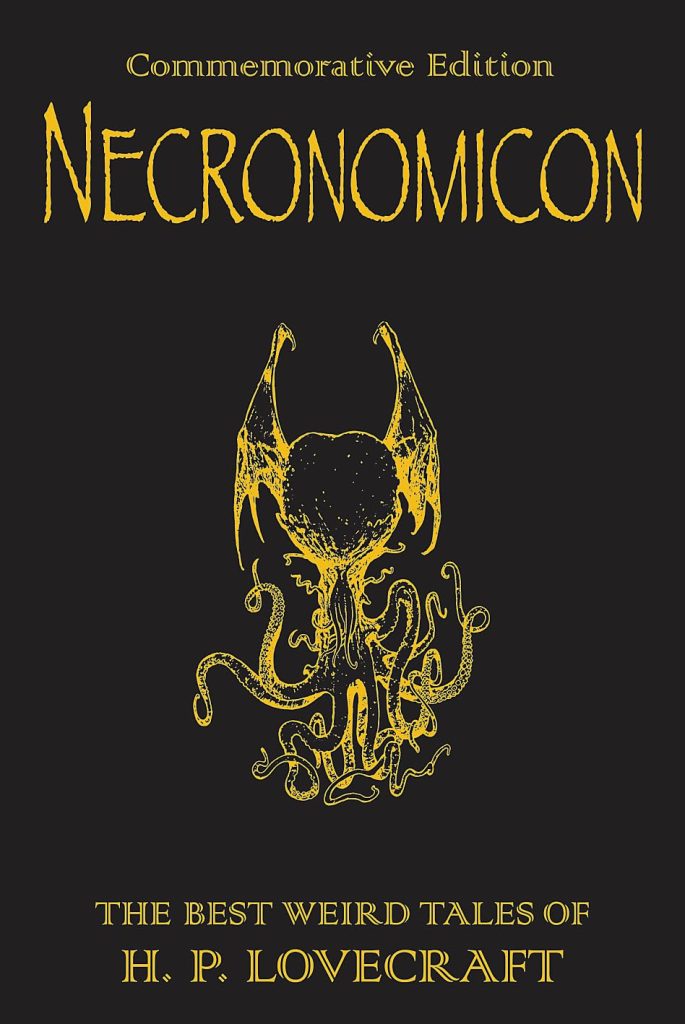 Necronomicon by H.P. Lovecraft, a minimalist cover featuring a mutated octopus creature.